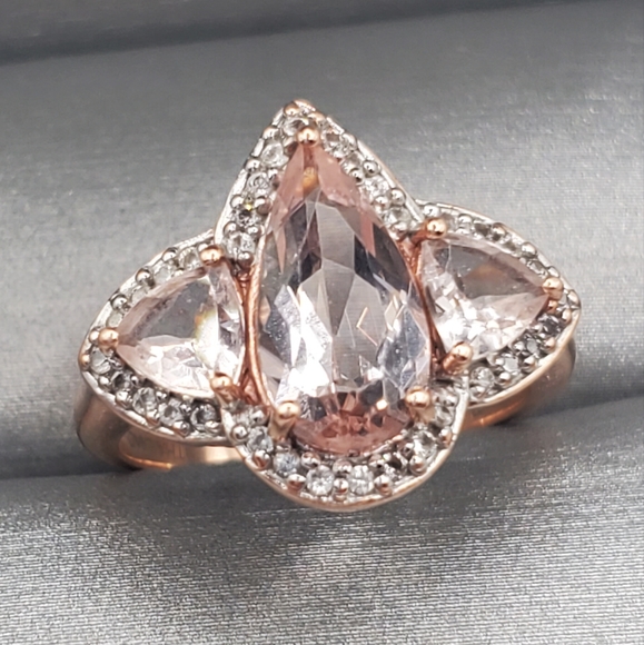 10k Rose Gold Morganite Ring - Picture 1 of 4